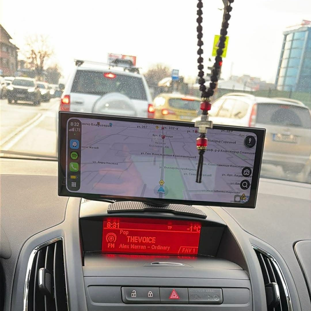 PerglotScreen UltraHD (2026 Model) - Преносим Мултимедиен Екран за Кола - Гледай YouTube, Телевизия, Филми и Сериали в Движение