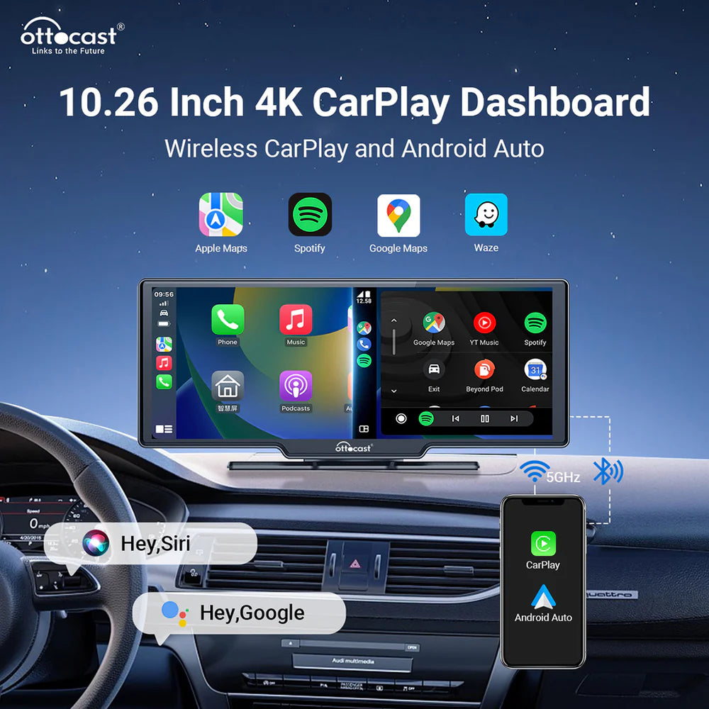 10.26-инчов тъчскрийн екран със CarPlay и Android Auto, става за всички коли!