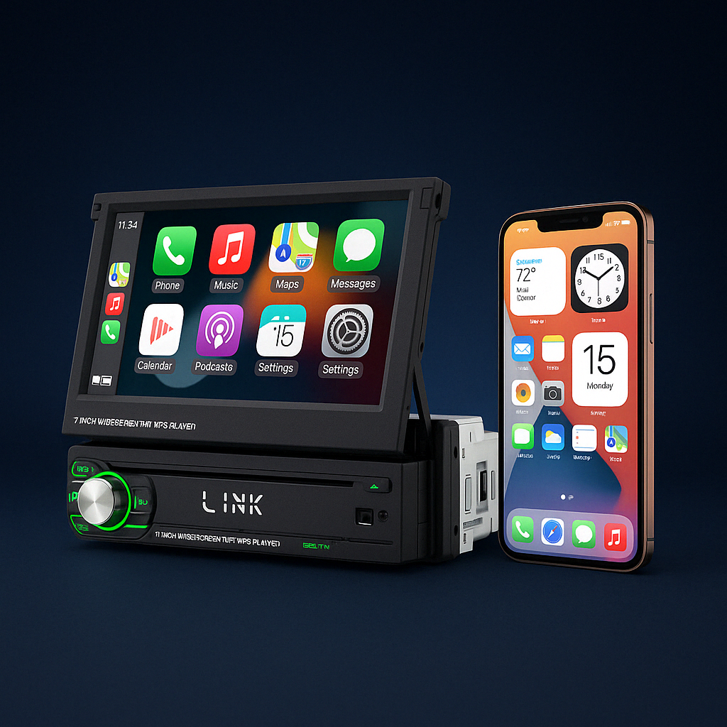 CD player multimedia universal de 7 inchi cu WiFi, CarPlay, Android Auto și MP5