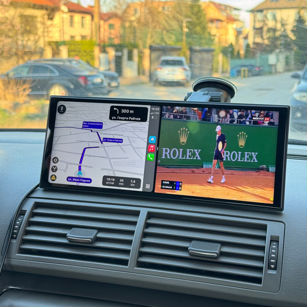 PerglotScreen UltraHD (2026 Model) - Преносим Мултимедиен Екран за Кола - Гледай YouTube, Телевизия, Филми и Сериали в Движение